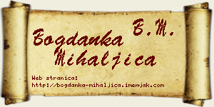 Bogdanka Mihaljica vizit kartica